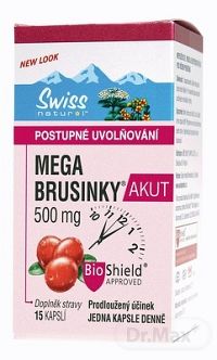 SWISS MEGA BRUSNICE AKUT cps (500 mg, postupné uvolňovanie) 1x15 ks