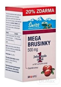SWISS MEGA BRUSNICE cps 500 mg (50+10 ks/20 % ) 1x60 ks