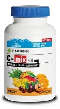 SWISS NATUREVIA C-mix 500 mg cmúľacie pastilky 1x90 ks