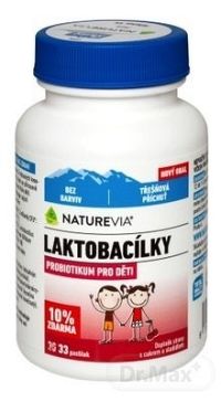 SWISS NATUREVIA LAKTOBACILKY KIDS čerešňové pastilky (10% ) 1x33 ks