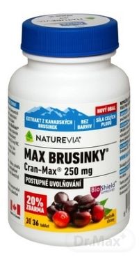 SWISS NATUREVIA MAX BRUSNICE Cran-Max 250 mg tbl (20 % ) 1x36 ks