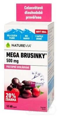 SWISS NATUREVIA MEGA BRUSNICE 500 mg cps (20% ) 1x60 ks