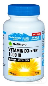 SWISS NATUREVIA VITAMIN D3-EFEKT 1000 I.U. tbl 1x90 ks