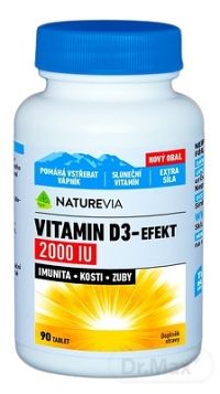 SWISS NATUREVIA VITAMIN D3-EFEKT 2000 I.U. tbl 1x90 ks