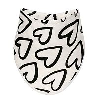 T-TOMI BIO Bambusový slintáčik Black hearts 1×1 ks, bambusový slintáčik