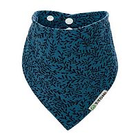 T-TOMI BIO Mušelínový slintáčik Petrol leafs 1×1 ks, mušelínový slintáčik