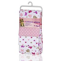 T-Tomi Látkové plienky 76x76 Ružoví slimáci 4 ks