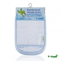 T-tomi Umývacie bambusové-rukavice, modro biela 1x2 ks