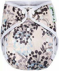 T-TOMI Vrchné nohavičky Grey flowers 1×1 ks, plienkové nohavičky