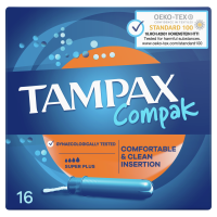Tampax Compak Super tampóny s aplikátorom 1×16ks, vložky