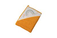 TEGA-BABY Osuška s kapucňou Meteo horčicová 100x100 cm