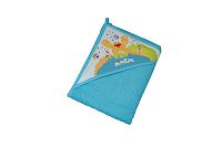 TEGA-BABY Osuška s kapucňou Monster 100x100 cm modrá