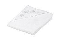 TEGA BABY Osuška s kapucňou Sovičky 100x100cm biela