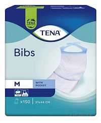 TENA Bib Podbradník M 1×150 ks, rozmer 37x46cm