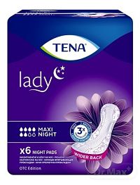 TENA LADY MAXI NIGHT absorpčné vložky 1x6 ks