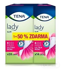 TENA Lady Slim Ultra Mini inkontinenčné slipové vložky 28 + 14 (50% zadarmo) (42 ks), 1x1 set