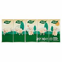 Tento Natural Softness hygienické vreckovky 10×10 ks, hygienické vreckovky