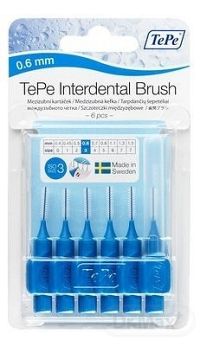 TePe Interdental medzizubné kefky 0,6 mm 6 ks