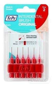 TePe medzizubné kefky 0,5 mm size 2 (červené) 1x6 ks