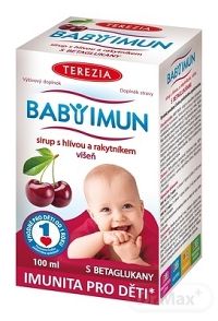 TEREZIA BABY IMUN sirup s hlivou a rakytníkom príchuť višňa 1x100 ml