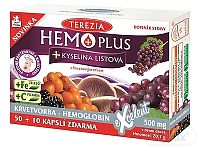 TEREZIA HEMOPLUS + KYSELINA LISTOVÁ cps 50+10 (60 ks)