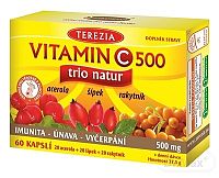 TEREZIA VITAMIN C 500 trio natur 1×60 cps, výživový doplnok