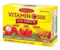 TEREZIA VITAMÍN C 500 trio natur+ 1x60 cps, výživový doplnok