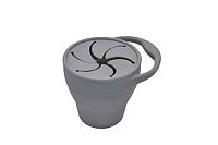 THE COTTON CLOUD Silikónový pohár na snack Storm Grey 1×1 ks