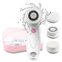 TOUCHBeauty 0759AP Čistiaca kefka na pleť 3v1 ružová 1×1 ks, s 3 nástavcami