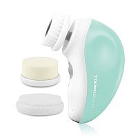 TOUCHBeauty 1387A Čistiaca kefka na pleť 3v1 zelená 1×1 ks, tri nástavce