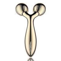 TOUCHBeauty 1613A Masážny valček na tvár zlatý 1×1 ks, v tvare písmena V