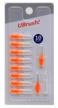 UBrush! - medzizubná kefka - 0,8 mm oranžová 1×10 kusov