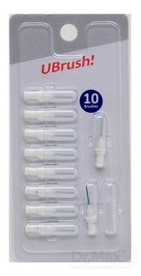 UBrush! - medzizubná kefka - 1,0 mm biela 1×10 kusov