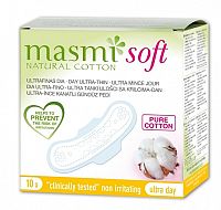 Ultratenké vložky Masmi z organickej bavlny ULTRA DAY s krídielkami 10 ks/bal