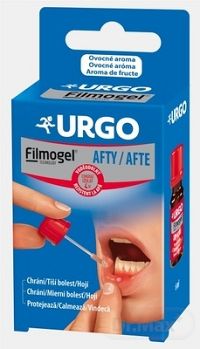 URGO Afty filmogel filmotvorný gél na ochranu rán v ústnej dutine, 1x6 ml