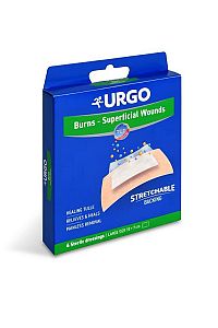 URGO Burns Na popáleniny lipidokoloidná náplasť, sterilná, 10x7 cm, 1x4 ks