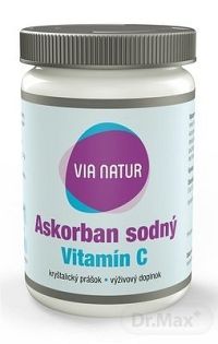 VIA NATUR Askorban sodný Vitamín C kryštalický prášok 1x85 g