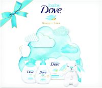 Vianočná kazeta Baby Dove sada s plyšovým zajačikom 1×1 set, darčeková sada od Dove pre bábätká