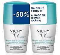 VICHY DEO ANTI-TRANSPIRANT 48H Intense Duo Hypoallergenic (50% na druhý produkt) 2x50 ml, 1set