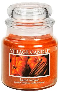 Village Candle Vonná sviečka v skle - Spiced Pumpkin - Tekvica a korenie, stredná 1×1 ks, vonná sviečka