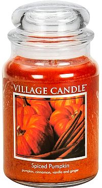 Village Candle Vonná sviečka v skle - Spiced Pumpkin - Tekvica a korenie, veľká 1×1 ks, vonná sviečka