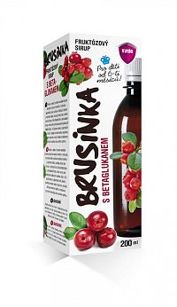 VIRDE BRUSNICA S BETAGLUKÁNOM fruktózový sirup 1x200 ml