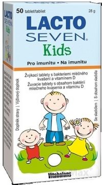 Vitabalans LACTOSEVEN Kids žuvacie tablety 1x50 ks