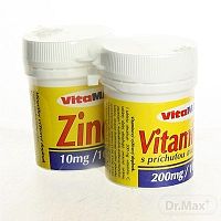 VITAMAX ZINOK 10MG + VITAMÍN C 200MG tbl 100 + 100 (200 ks)