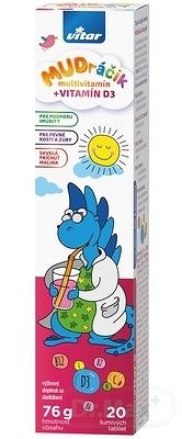 VITAR MUDráčik multivitamín + VITAMÍN D3 1×20 tbl