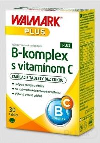 WALMARK B-komplex PLUS s vitamínom C tbl cmúľacie (inovovaný obal 2018) 1x30 ks