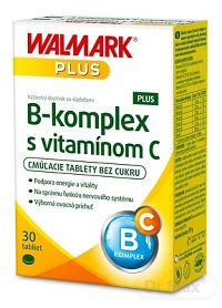 Walmark B-Komplex+vitamín c s ovocnou príchuťou 30 tabliet