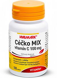 WALMARK CÉČKO MIX tbl vitamín C 100 mg (pomaranč+višňa) 1x100 ks