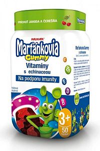 WALMARK Marťankovia Gummy Vitamíny s Echinaceou želatínové tablety, príchuť jahoda a čerešňa 1x50 ks