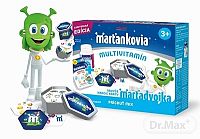 WALMARK Marťankovia multivitamín MIX Vianoce 1×100 tbl, zima 50 tbl cmúľacie s Imunactivom 50 tbl + darček hracie karty